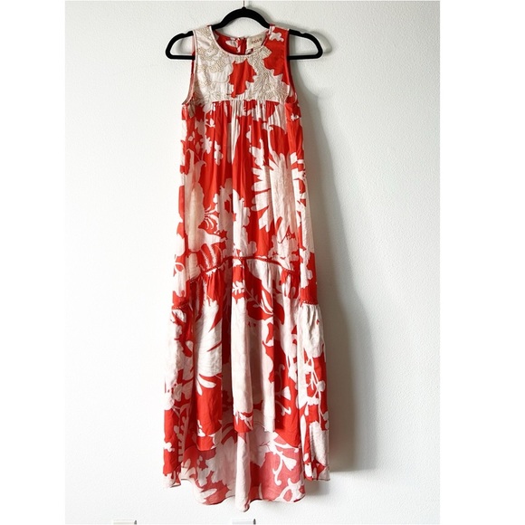 Figue Zaza Embroidered Sleeveless Tiered High-Low Midi Dress - Picture 8 of 14